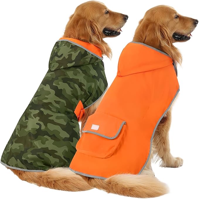 Reversible Dog Raincoat -multiple patterns