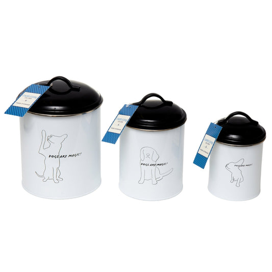 Set of 3 Pet Treat Storage Canisters