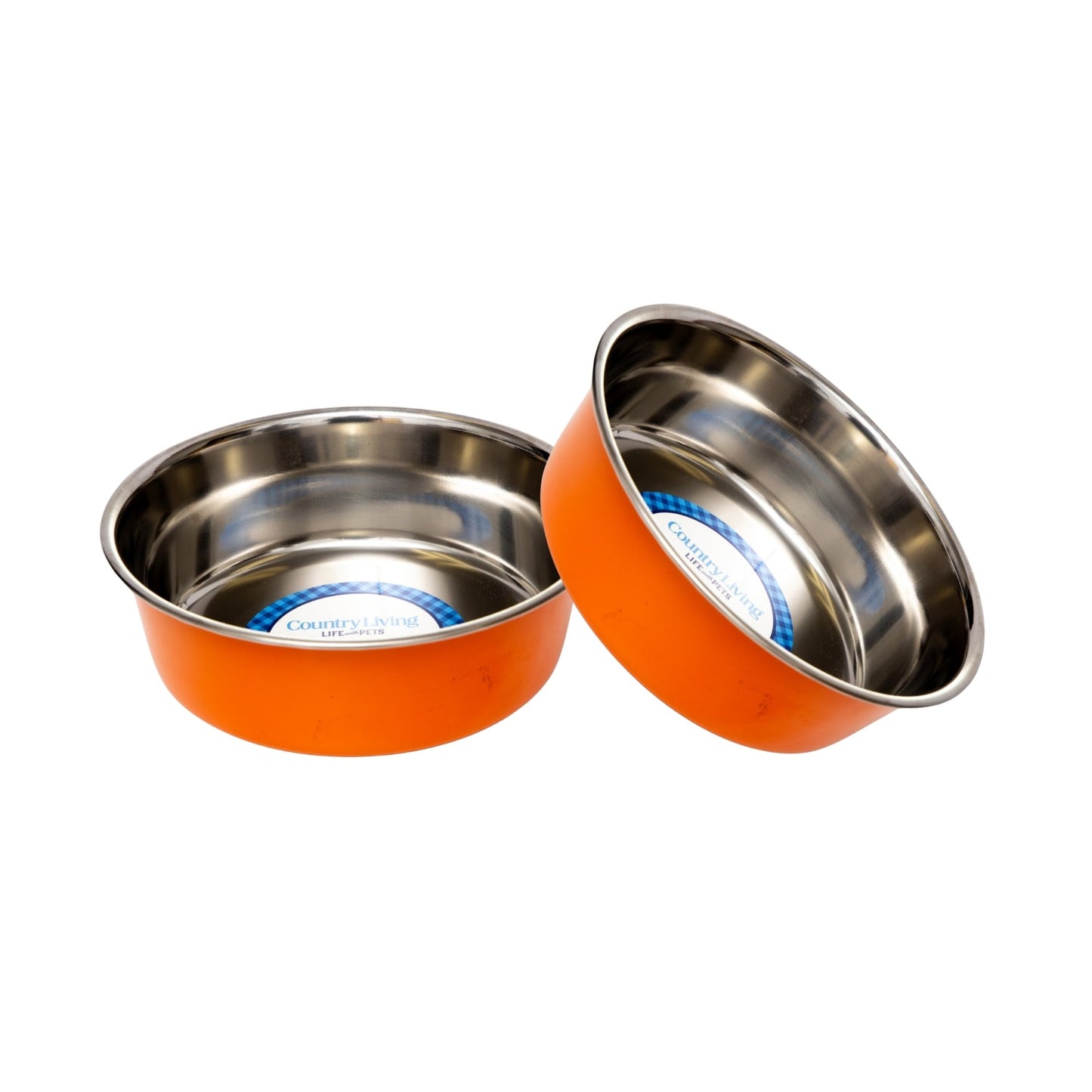 Set of 2 Heavy Gauge Stainless Steel Pet Bowls