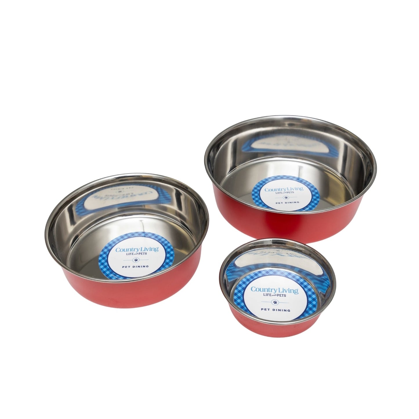 Set of 2 Heavy Gauge Stainless Steel Pet Bowls