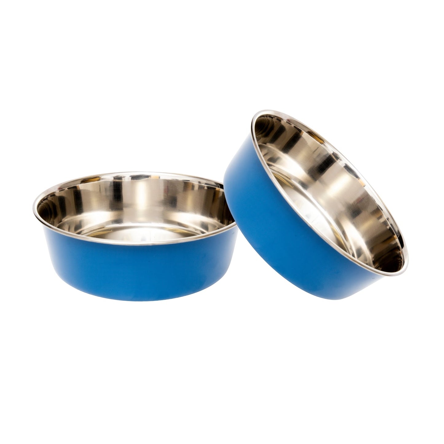 Set of 2 Heavy Gauge Stainless Steel Pet Bowls