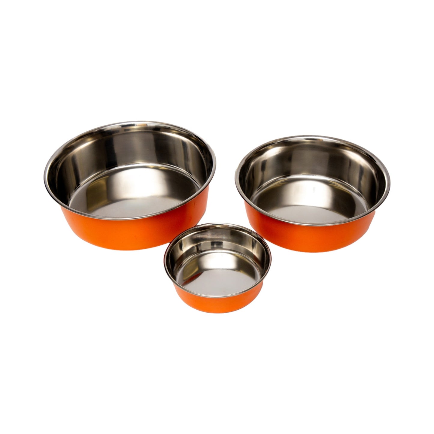 Set of 2 Heavy Gauge Stainless Steel Pet Bowls
