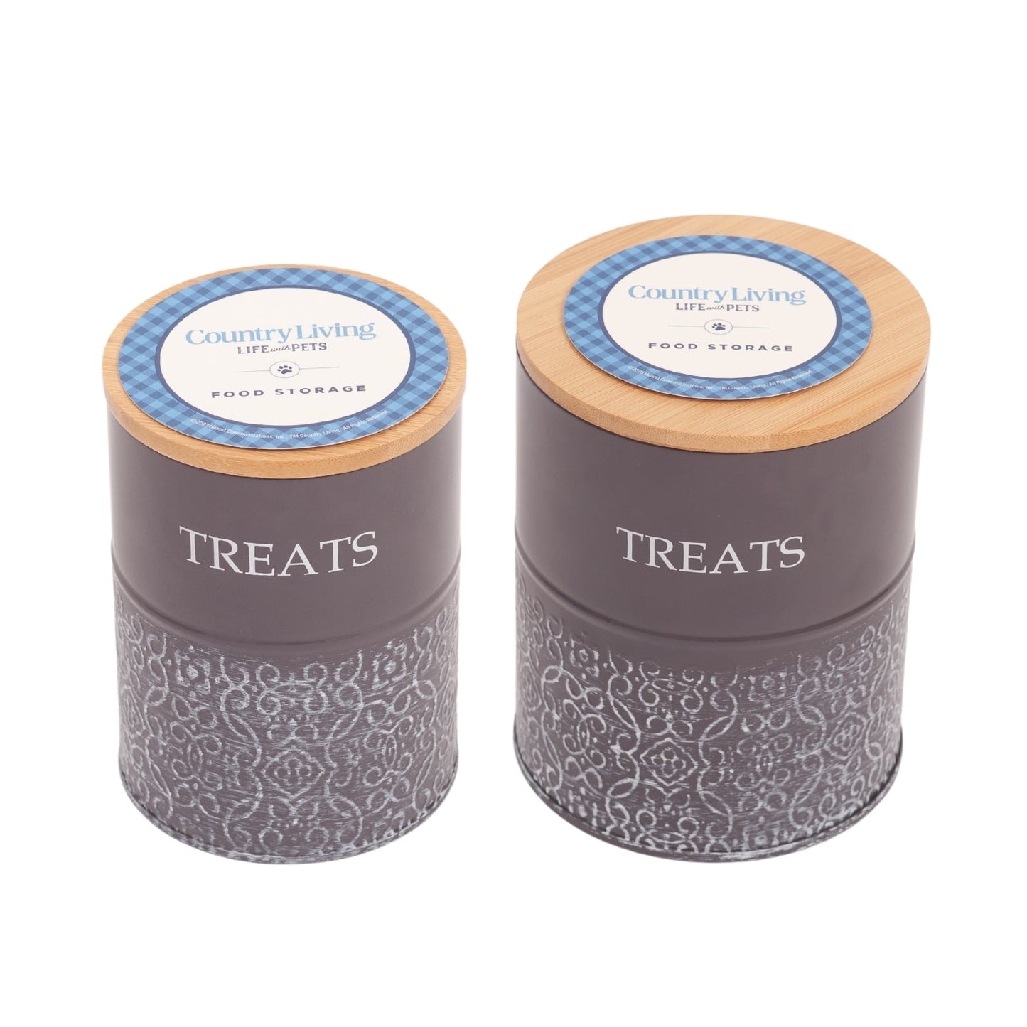 Country Living Dog Treat Canisters - Set of 2